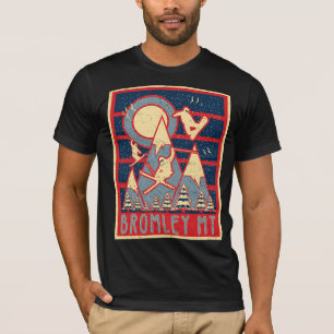 Retro 80s Bromley Mountain Ski Adventure T-Shirt
