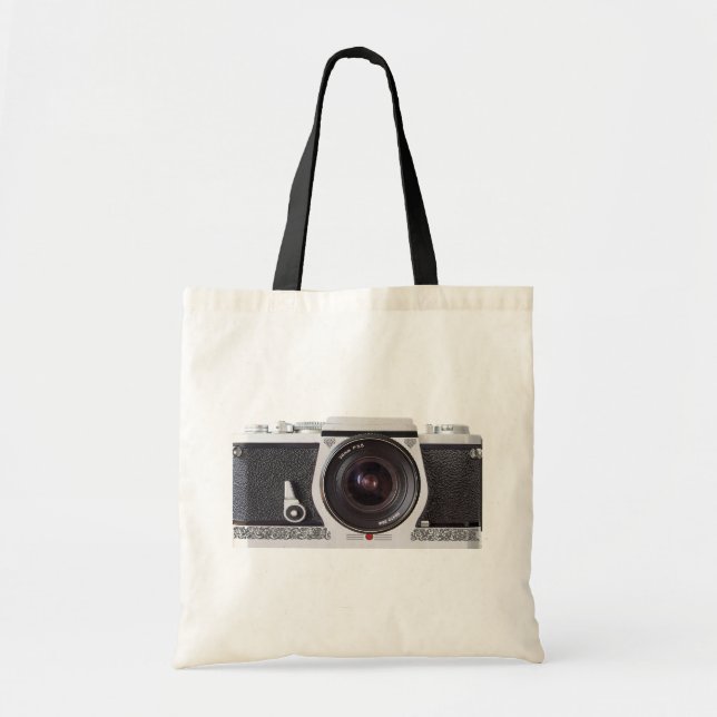 Retro 80s Camera Canvas Grocery Bag (Front)