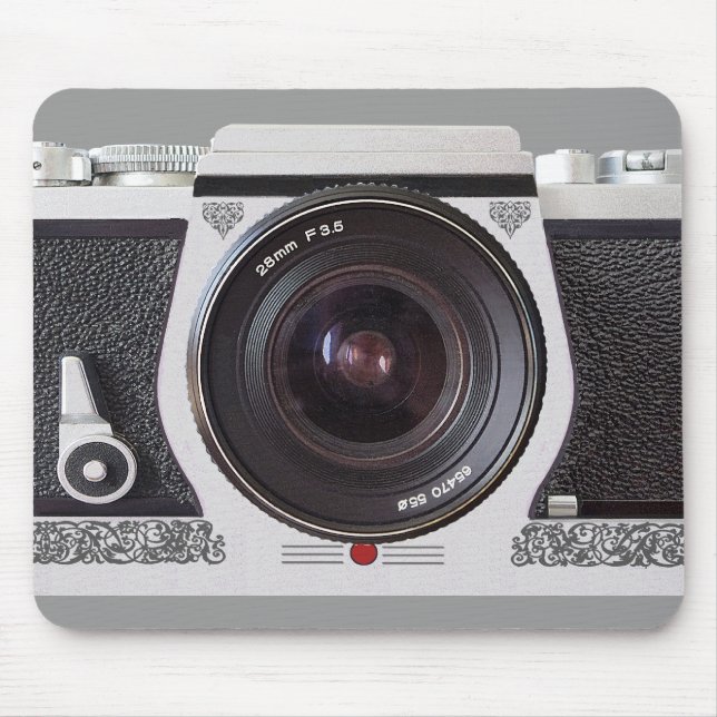 Retro 80s Camera Effect On a Mouse Mat (Front)