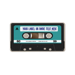 Retro 80s Cassette Mixtape Personalised Label