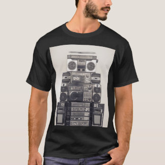 Retro 80s Cassette Recorders Pattern. T-Shirt