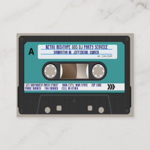 Retro 80s Cassette Tape Business Card