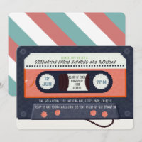 Retro 80's Cassette Tape Music Red Graduation