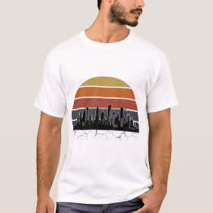 Retro 80s City Skyline Sunset Vintage Cityscape T- T-Shirt