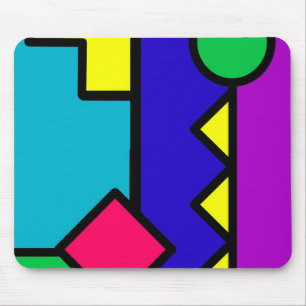Retro 80s Colour Block Mouse Pad