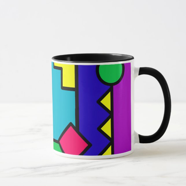 Retro 80s Colour Block Mug (Right)