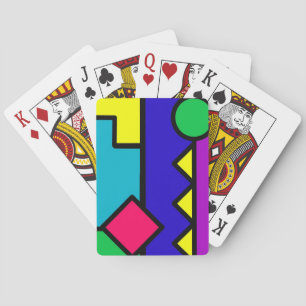 Retro 80s Colour Block Playing Cards