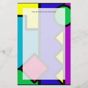 Retro 80s Colour Block Stationery