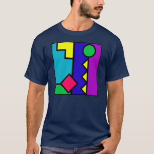 Retro 80s Colour Block T-Shirt
