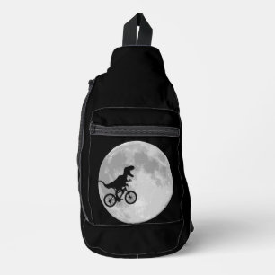 Retro 80s Dinosaur bike and Moon Sling Bag