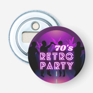 Retro 80s Disco Dance Party Neon Purple Funky Bottle Opener