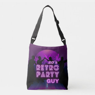 Retro 80s Disco Dance Party Neon Purple Funky Crossbody Bag