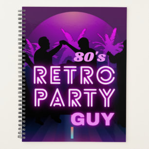 Retro 80s Disco Dance Party Neon Purple Funky Planner