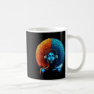 Retro 80s Funk Afro Girl Disco Soul African Americ Coffee Mug