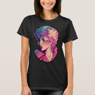 Retro 80's Girl with Big Hair Matching Party Outfi T-Shirt