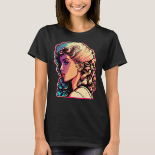 Retro 80's Girl with Big Hair Matching Party Outfi T-Shirt