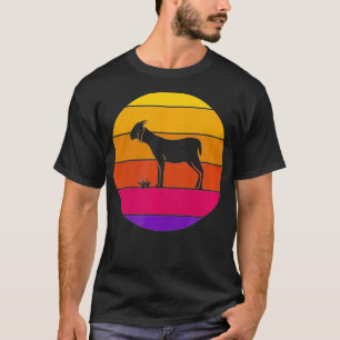 Retro 80's Goat Funny Farm Girl Goat Lover Gift  T-Shirt