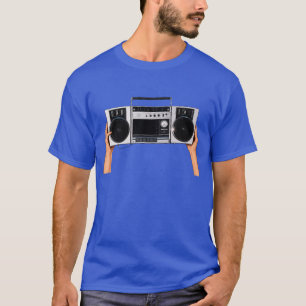 Retro 80's Hands-Up Retro Boombox Graphic T-Shirt