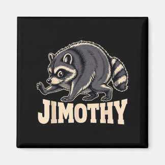 Retro 80s Jimothy Racoon Design Magnet