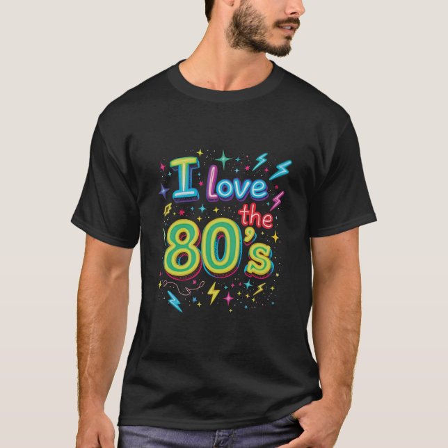 Retro 80's Love T-Shirt Design (Front)
