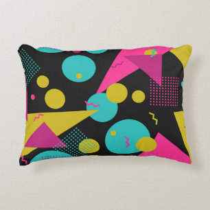 Retro 80s Memphis Geometric Design Decorative Cushion