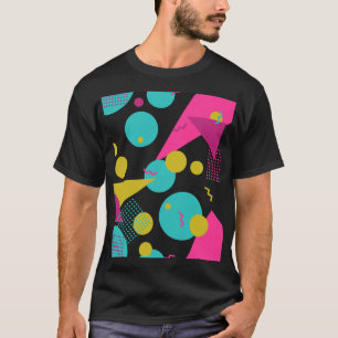 Retro 80s Memphis Geometric Design T-Shirt