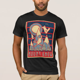 Retro 80s Mount Snow Ski Adventure T-Shirt