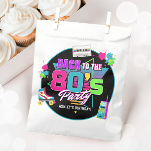 Retro 80's Neon Birthday Party Favour Bag