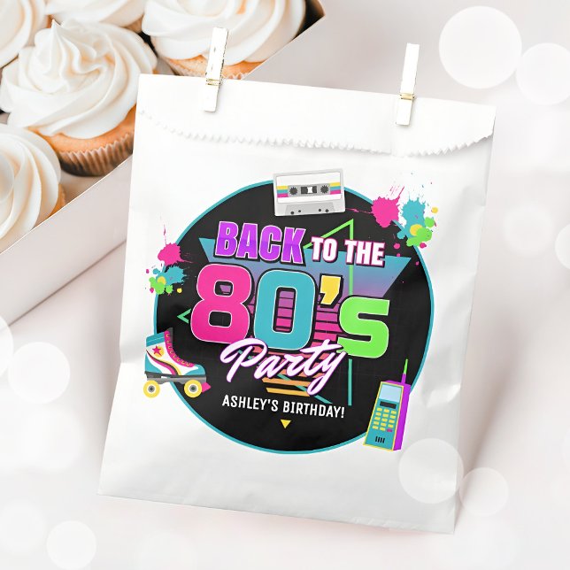 Retro 80's Neon Birthday Party Favour Bag (Creator Uploaded)
