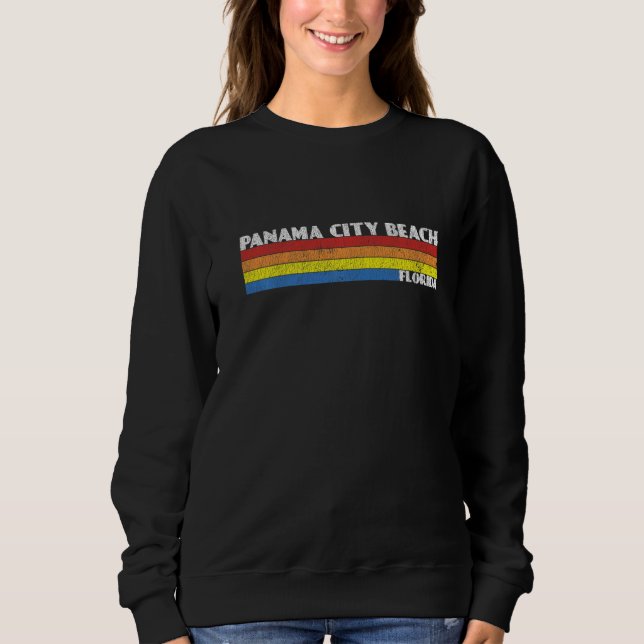 Retro 80s Panama City Beach Florida FL Souvenir   Sweatshirt (Front)