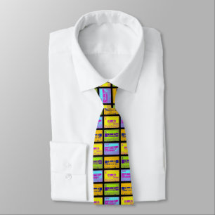 Retro 80s Pop Art Cassette Tapes Tie