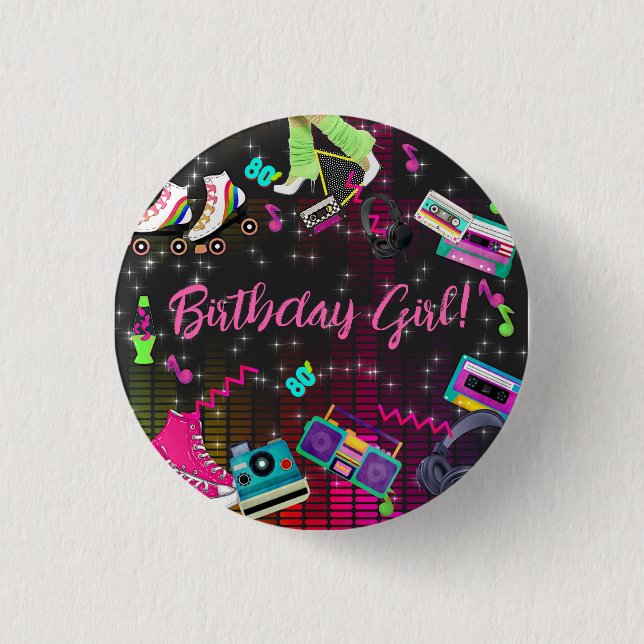 Retro 80's, Retro, Any Age 3 Cm Round Badge (Front)