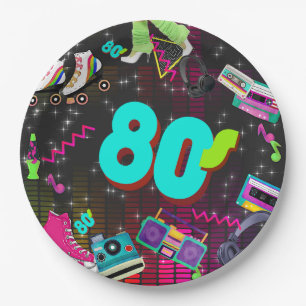 Retro 80's, Retro, Any Age Paper Plate
