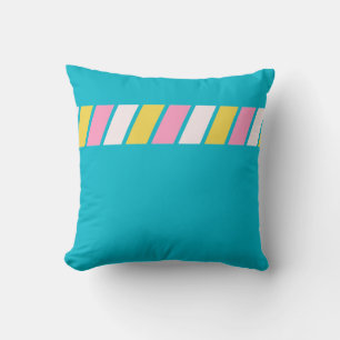 Retro 80s Stripes Cushion