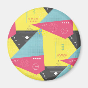Retro 80's Style Button Badge Magnet