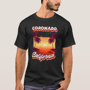 Retro 80's Style Coronado Palm Tree California Sur T-Shirt