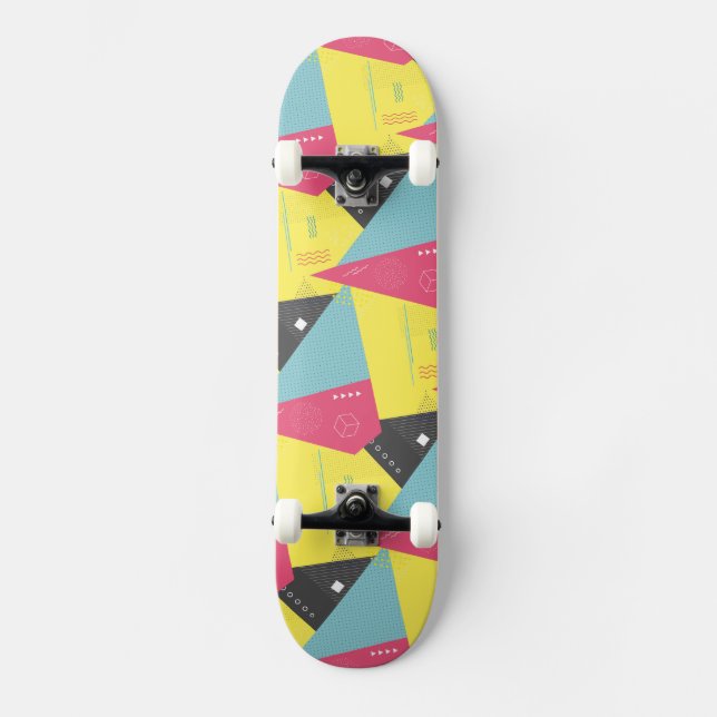 Retro 80's Style Theme Skateboard (Front)