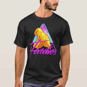 Retro 80s Vaporwave Chicken Tendies Dank Meme T-Shirt