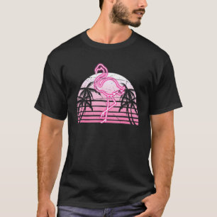 Retro 80s Vaporwave Exotic Bird Animal Lover Pink T-Shirt