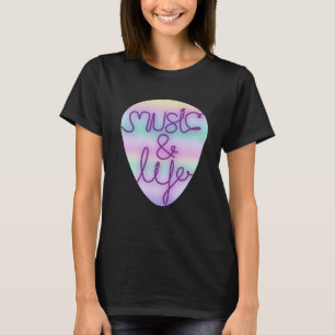Retro 80s Vaporwave Tropical Music And Life Quote T-Shirt