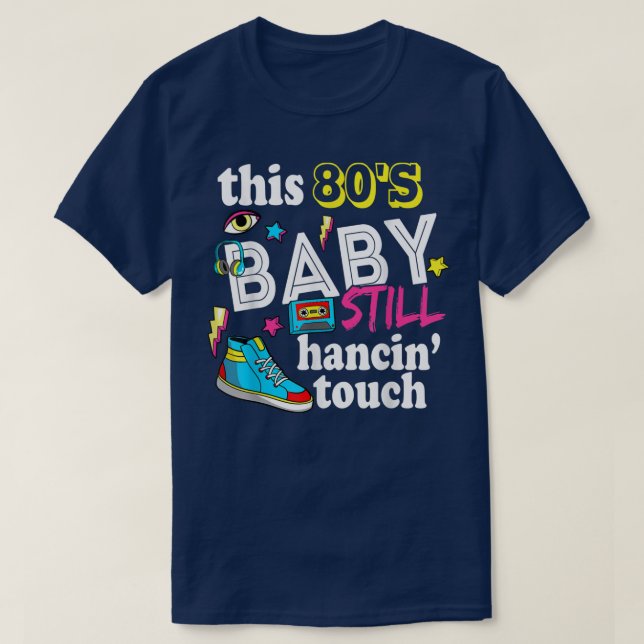 Retro 80s Vibe Music Radio Sneaker 80s Theme Party T-Shirt (Design Front)