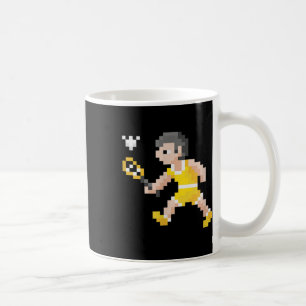 Retro 80s Video Game Pixel Art Badminton Player  Coffee Mug