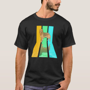 Retro 80s Vintage Style Golden Retriever T-Shirt