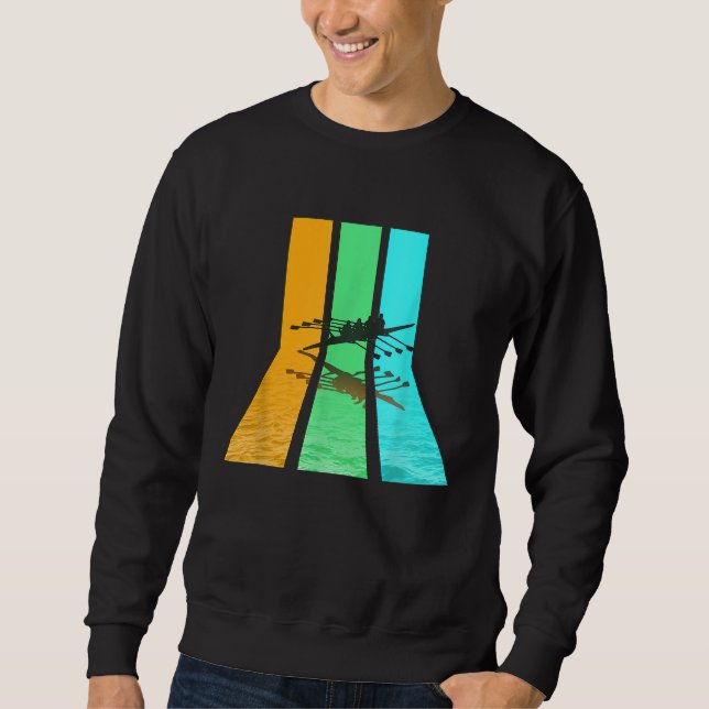 Retro 80s Vintage Style Rowing Sweatshirt (Front)
