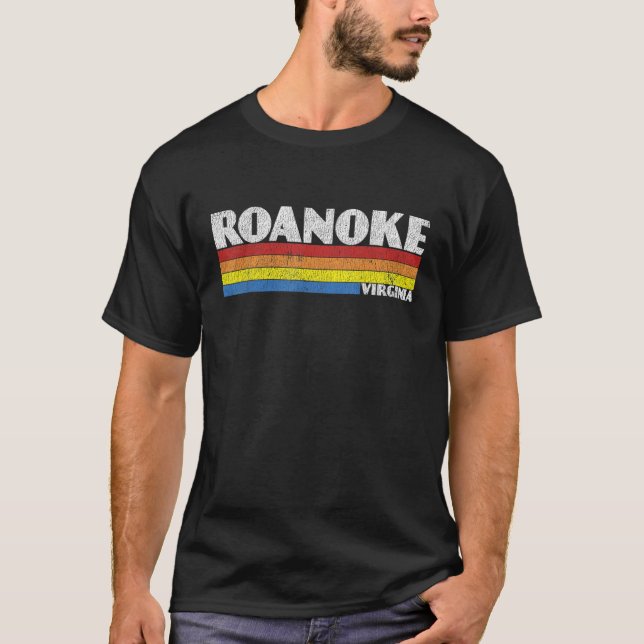 Retro 80s Virginia VA Souvenir Roanoke T-Shirt (Front)