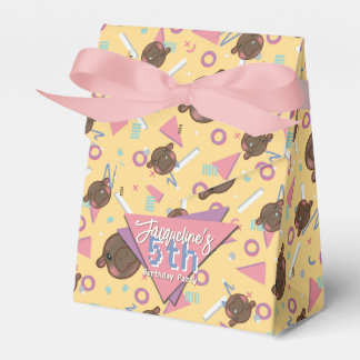 Retro 80's Yellow Baby Hippo Birthday Favour Box