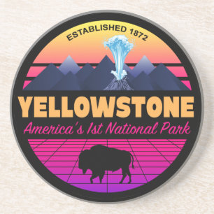 RETRO 80S YELLOWSTONE NATIONAL PARK VAPORWAVE COASTER