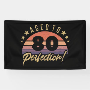 Retro 80th Birthday Humour Banner