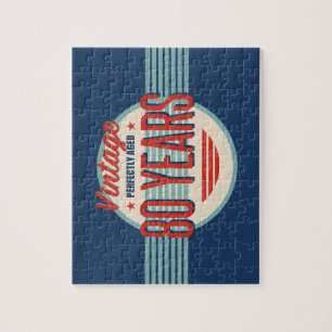 Retro 80th Birthday Jigsaw Puzzle