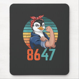 Retro 8647 Is It 2028 Yet Anti Trump Penguin Mouse Pad